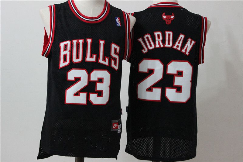 Men Chicago Bulls 23 Jordan Black white NBA Jerseys